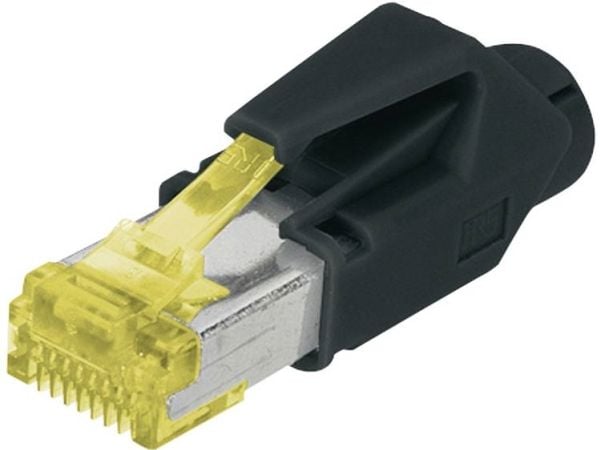 Digitus A-MO6 8/8 HRS, RJ-45, Musta, Metallinen, Punainen, Cat6, Kulta, Nikkelillä päällystetty fosforipronssi, Saksa