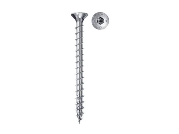 Fischer 670107, Skru, Metall, Tre, Generell nytte, Full tråd, Flathode