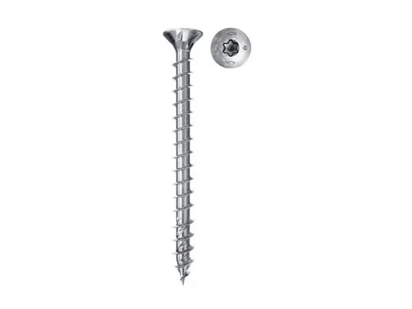 Fischer 670652, Skru, Metall, Tre, Generell nytte, Full tråd, Flathode