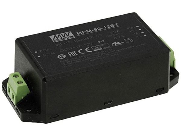 MEAN WELL MPM-90-24ST virtalähde ja jännitteenmuunnin sisätiloissa 90 W musta (MPM-90-24ST)