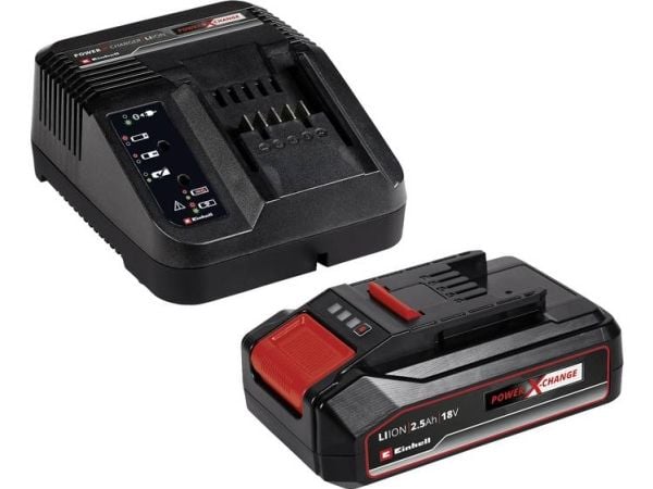 Einhell PXC-Starter-Kit, Akku- ja laturisetti, 2,5 ah, 18 V, Musta, Punainen, 0,83 h, 200 - 250 V