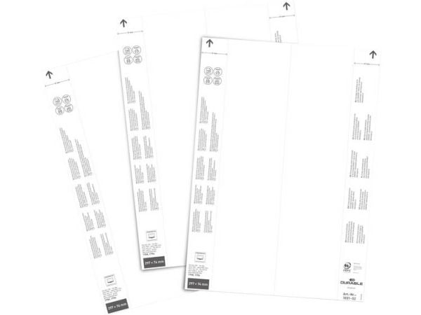Durable 103102, Hvit, Rektangel, A4, Laser/Blekkskriver, 7,4 cm, 29,7 cm