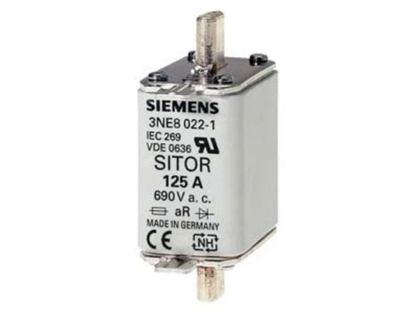 Siemens 3NE10222 säkringsinsats säkringsstorlek 0 125 A 690 V 3 st