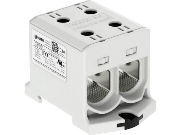 OTL-isoleret universal klemme alumiini/kobber 2*(25-150) mm2 grå grå