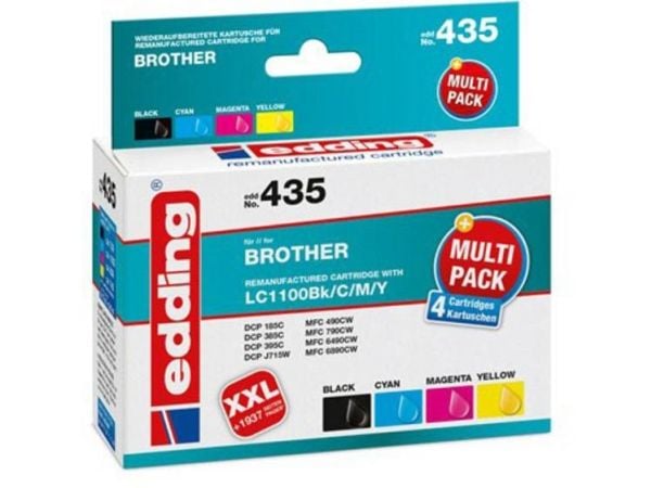 Edding EDD-435, 17 ml, 9 ml, 4 kpl, Monipakkaus