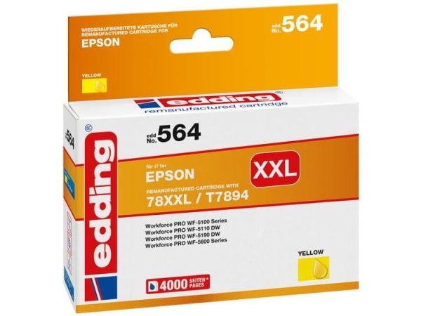 Edding EDD-564, Gult, 38 ml, 1 stykker, 4315 sider, Enkeltpakke