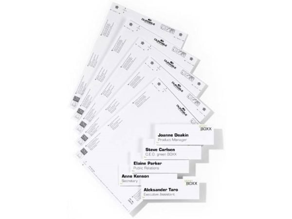 Indstiksark Durable INFO SIGN 149x52,5 mm hvid - (10 ark x 5 stk.)