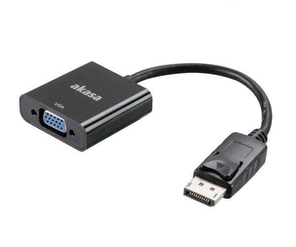 Akasa AK-CBDP04-20BK, 0,2 m, VGA (D-Sub), DisplayPort, Hankjønn, Hunkjønn, 1920 x 1200 piksler