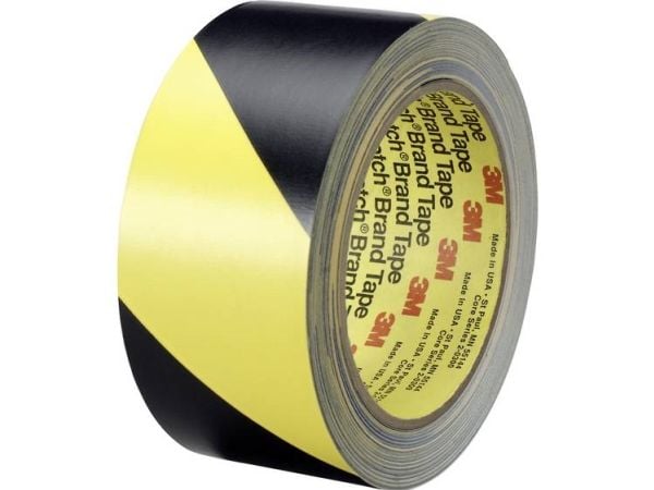 3M 5702, Svart, Gul, Gummi, Vinyl, 33 m, 50 mm