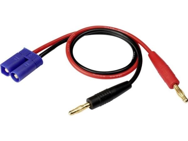Reely ladekabel [2x bananstikk 4 mm - 1x EC5-støpsel] 0,30 m 2 mm² (RE-6799032)