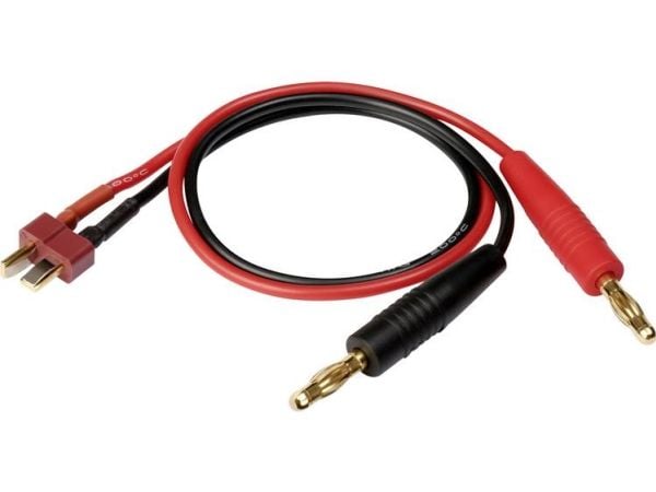 Reely ladekabel [2x 4 mm lamelstikk - 1x T-stik] 30,00 cm 1,3 mm² (RE-6799041)