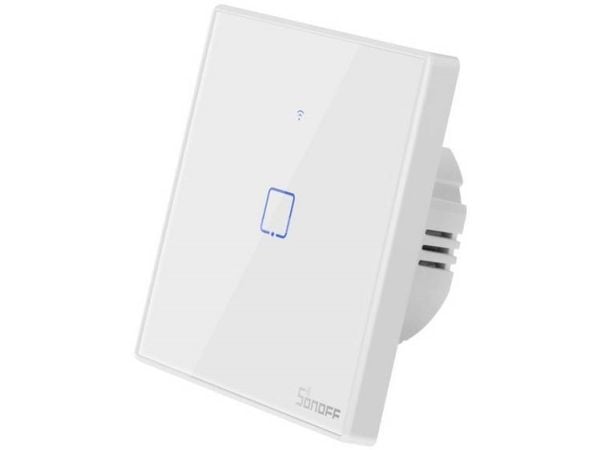 Sonoff T2EU1C-RF, Valkoinen, Muovi, Seinäkiinnitys, 0.433 GHz, 86 mm, 9 mm