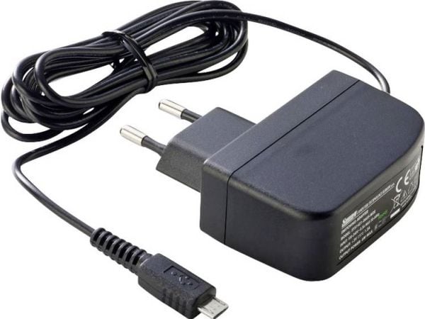 Dehner Elektronik SYS 1638-0605-W2E mikro-USB pistorasiaan kytkettävä virtalähde, kiinteä jännite 5 V/DC 1,2 A 6 W vakautettu (SYS 1638-0605-W2E mi...