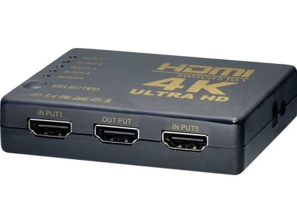 Maxtrack CS 1-5 L HDMI-switch med fjernkontroll svart