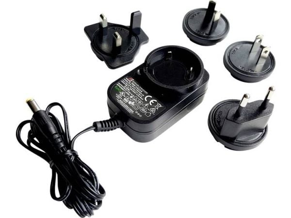 Dehner Elektronik SYS 1121-0624-W2E strømadapter, fast spenning 24 V/DC 0,25 A 6 W stabilisert (med UK-, USA- og Australia-adapter)