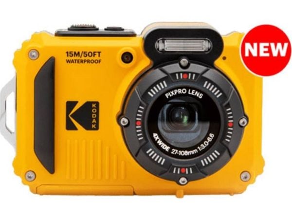 Kodak PixPro, 16 MP, 1920 x 1080 piksler, 1/2.7", BSI CMOS, 4x, Gult
