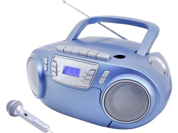 Soundmaster SCD5800BL, Analog, FM, PLL, Spiller, CD, CD-R, CD-RW, 3 W, Blå, Sølv