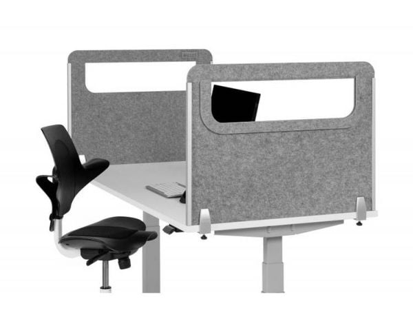 BakkerElkhuizen BE Safety Screen side Acrylic, Lysegrå, PET-filt, Plast, Grå, Akryl, 1 stykker