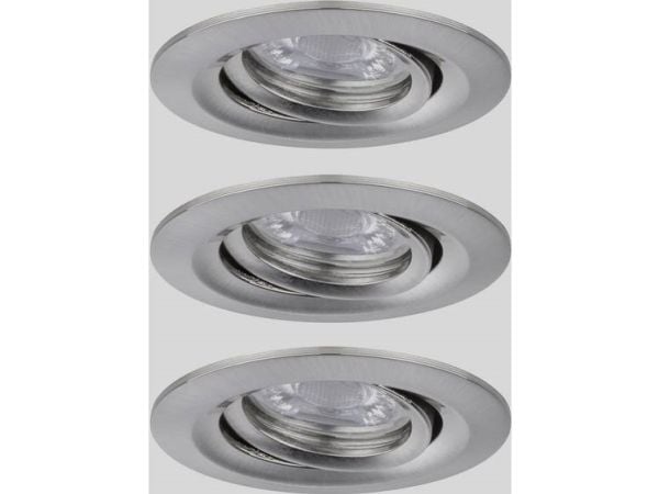 Paulmann 929.73, firkant, Tak/Vegg, Brushed Iron, Aluminium, Sykehus, Kontor, Utstillingslokale, IP23