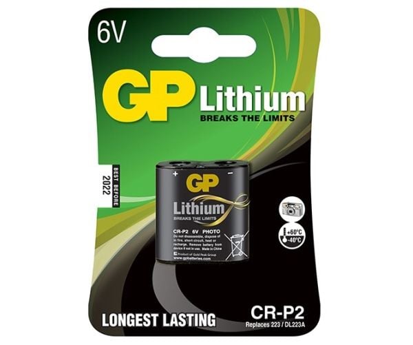 GP-batterier Lithium CR-P2 - Litium - Kikkert - Svart - Blisterpakning - -40 - 60 °C (CRP2-U1)