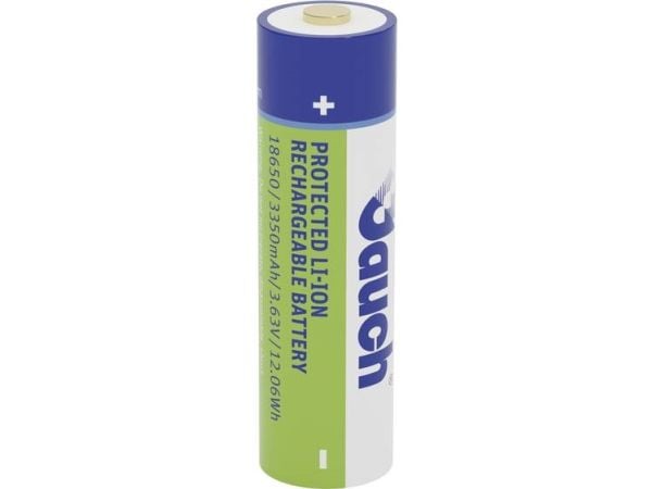 Jauch Quartz LI18650JL beskyttet spesialbatteri 18650 litium 3,6 V 3350 mAh, 1 stk