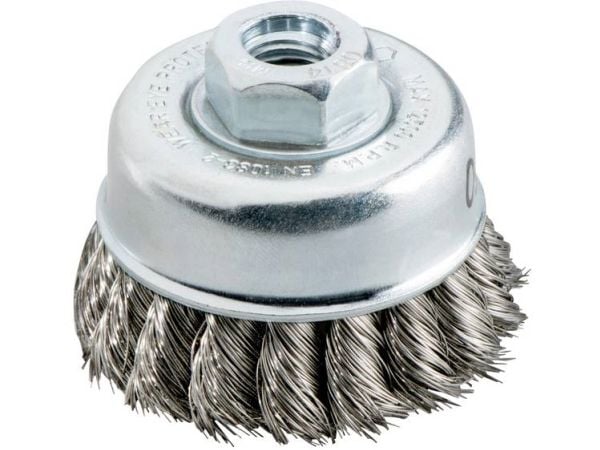 Metabo 623711000, Kopp stålbørste, Alle merker, 10 cm, Sølv, M14, 0,5 mm