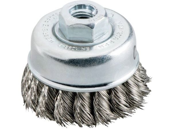 Metabo 623804000, Kopp stålbørste, Alle merker, 6,5 cm, Sølv, M10, 0,5 mm