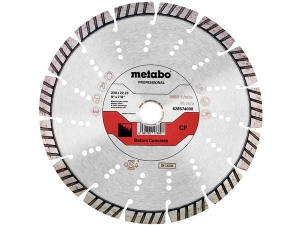 Metabo 628574000, Betong, Rør, Sandsten, 23 cm, 2,22 cm, 6600 RPM, Metabo, 1 stykker