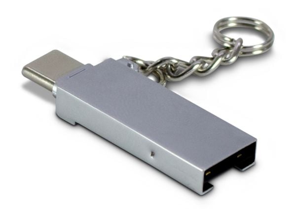 Inter-Tech - Kortinlukija - 2-in-1 (microSD) - USB 2.0/USB-C