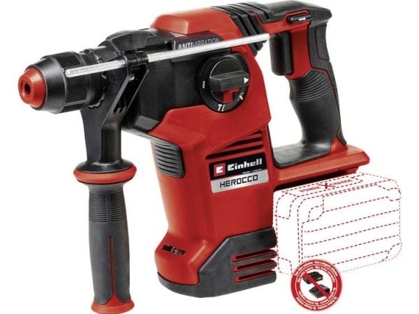 Einhell HEROCCO 36/28, SDS Plus, Sort, Rød, Børsteløs motor, 3,2 J, 28 Nm, Batteri - SOLO