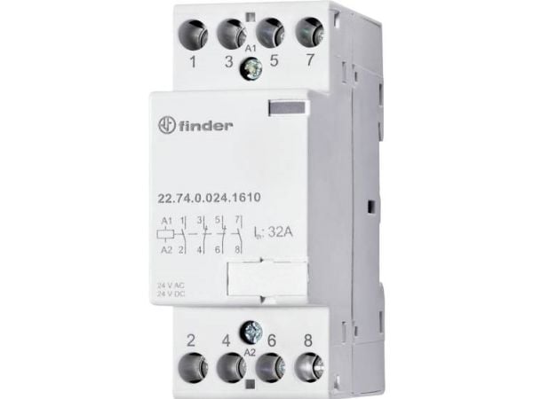 Finder 22.74.0.230.1310 Installationsbeskyttelse 4 x sluttekontakt 230 V 1 stk