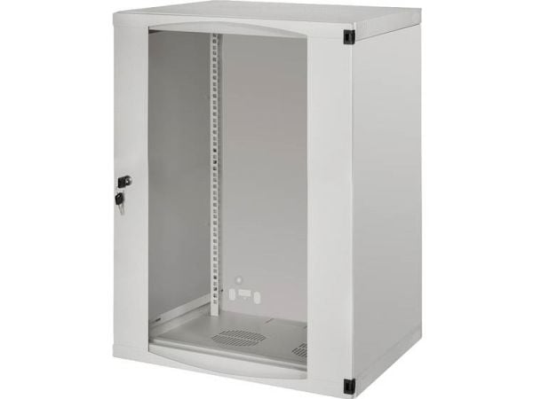 LogiLink W15F64G, Seinään asennettava laitekehikko, 50 kg, 25 kg, Harmaa