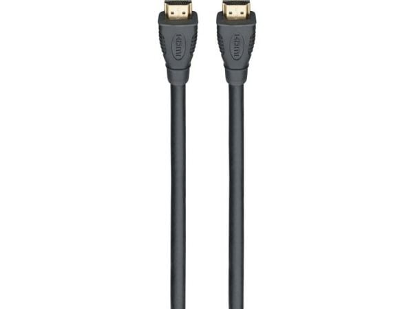 Rutenbeck AKE - Nopea HDMI-kaapeli - HDMI (M) - HDMI (M) - 3 m - Musta, RAL 9005 - 4K-tuki (21810003)
