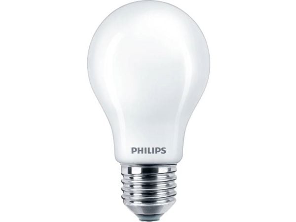Philips LED Classic - LED-glödlampa - form: A60 - glaserad finish - E27 - 7.5 W (motsvarande 60 W) - klass F - varmvitt/flammljus - 2200/2500/2700 K