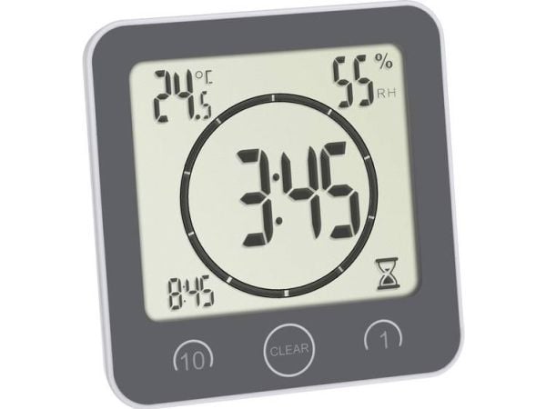 TFA Dostmann Bad- /Küchenuhr mit Timer Timer Grå digital