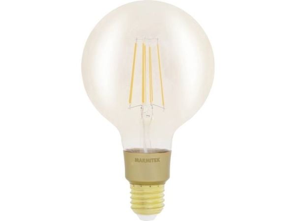Marmitek Smart me Smart comfort Glow LI - LED-filamentlyspære - form: G95 - E27 - 6 W (ekvivalent 40 W) - klasse E - varmt hvitt lys - 2500 K
