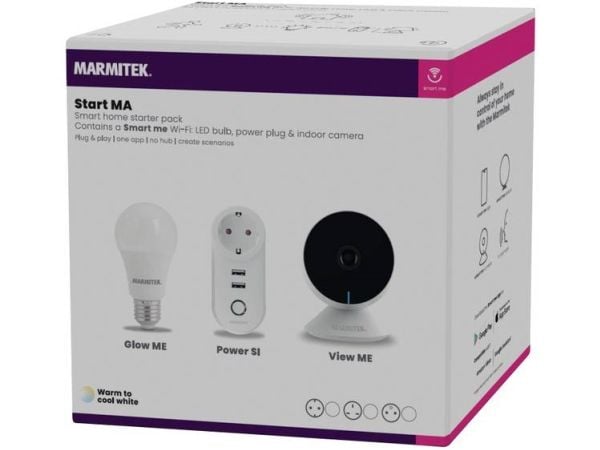 Marmitek Start MA - Aloitussarja - hjemautomatiseringssæt - trådløs - Wi-Fi - 2.4 Ghz