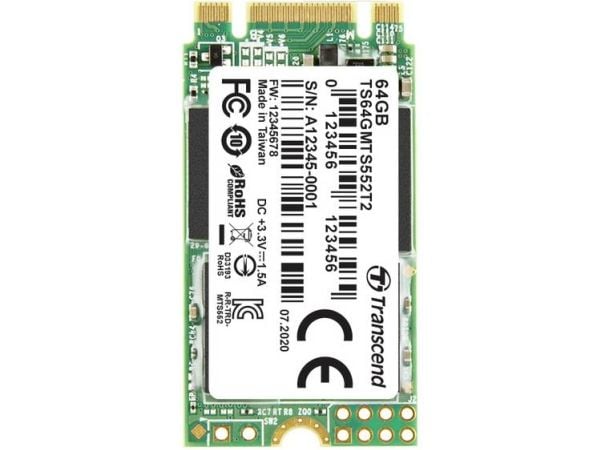 Transcend MTS552T2, 64 GB, M.2, 6 Gbit/s