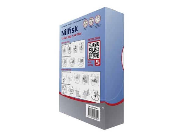 Nilfisk 107407940, Pölypussi, Sylinteripölynimuri, Nilfisk, ELITE CLASSIC AUS/NZ, ELITE CLASSIC CN, ELITE CLASSIC PARQUET AUS/NZ, ELITE COMFORT AUS...