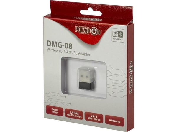 Inter-Tech DMG-08 - Nettverksadapter - USB 2.0 - 802.11a, 802.11b/g/n, Bluetooth 4.0