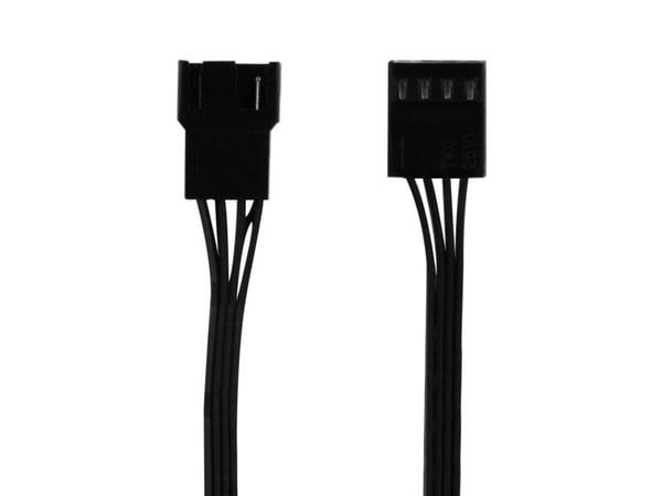 ARCTIC PST Cable Rev.2 - Forlengelseskabel for viftestrømforsyning - 4-pins PWM (hann) til 4-pins PWM (hunn) - 70 cm - svart