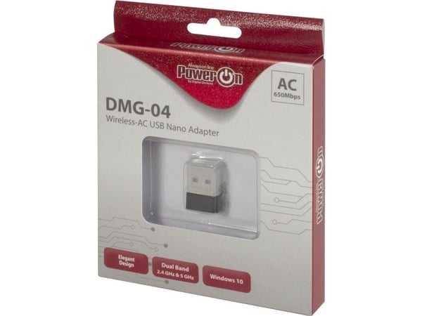 Inter-Tech DMG-04 - Nettverksadapter - USB 2.0 - Wi-Fi 5