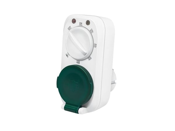 LogiLink ET0013, Päivittäinen ajastin, Valkoinen, Rotaatio, IP44, 230 V, 50 Hz