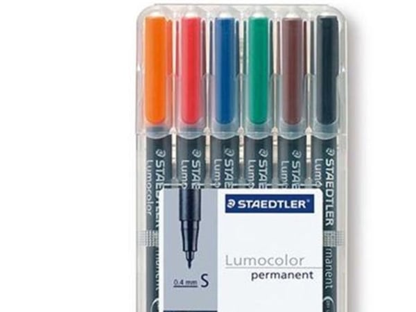 STAEDTLER Lumocolor 313 - Markør - permanent - 0.4 mm - superfin (en pakke 6)
