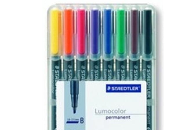Staedtler 317 WP8, Musta, Sininen, Ruskea, Vihreä, Oranssi, Punainen, Violetti, Keltainen, Musta, Läpinäkyvä, Polypropeeni (PP), 1 mm, 8 kpl
