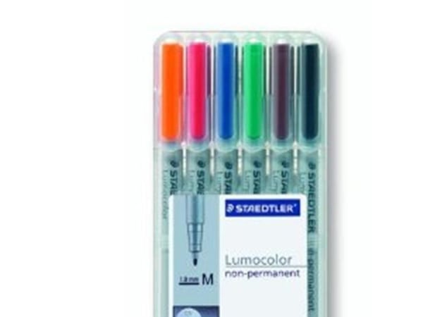 Staedtler 315 WP6, 1 kpl, Musta, Sininen, Ruskea, Vihreä, Oranssi, Punainen, Harmaa, Polypropeeni (PP), 1 mm