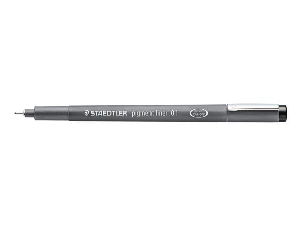 STAEDTLER pigment liner - Fineliner - svart - fargeblekk - 0.1 mm