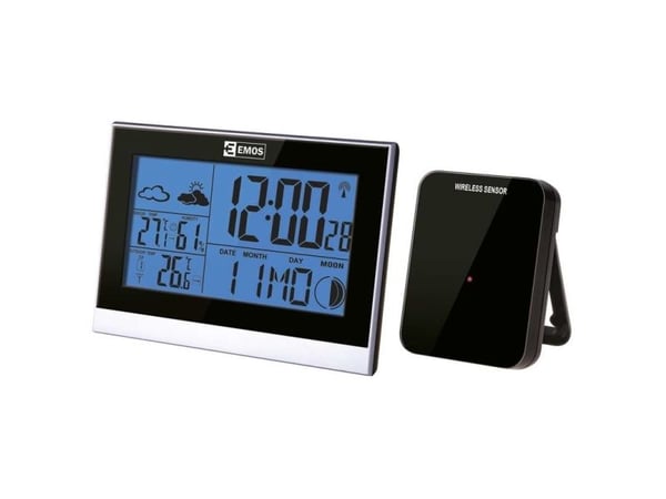 Emos E3070, Sort, Hvit, Inne hygrometer, Inne Termometer, Utendørs Barometer, Hygrometer, Termometer, Hygrometer, Termometer, 20 - 90%, 0 - 50 °C