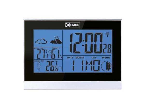 Emos E3070, Sort, Hvit, Inne hygrometer, Inne Termometer, Utendørs Barometer, Hygrometer, Termometer, Hygrometer, Termometer, 20 - 90%, 0 - 50 °C