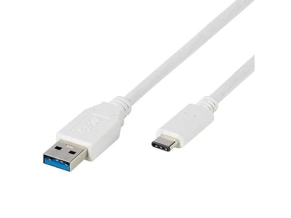 Vivanco 45273, 1 m, USB C, USB A, USB 3.2 Gen 1 (3.1 Gen 1), 5000 Mbit/s, hvit